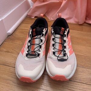 Salomon Women's Sense Ride 5 Coral and White Trail Running Shoes